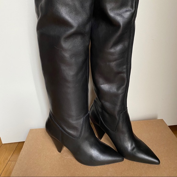 Black slouchy real leather boots. Make an Offer! - Picture 9 of 12